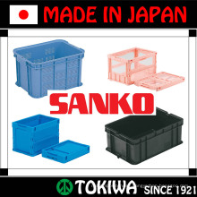 Variety of strong and light weight plastic pallets & boxes by SANKO Co., Ltd. Made in Japan (plastic food packaging box)